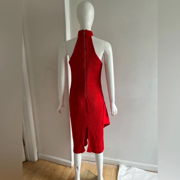 Elliatt Felice Asymmetric Halter Neck Sleeveless Dress Red Size XS  Ruffle - Picture 5 of 10
